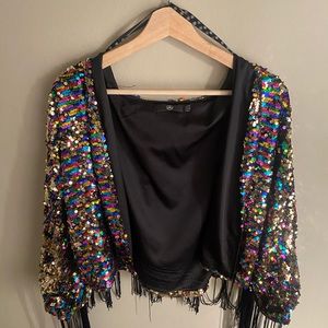 Sequin Fringe jacket